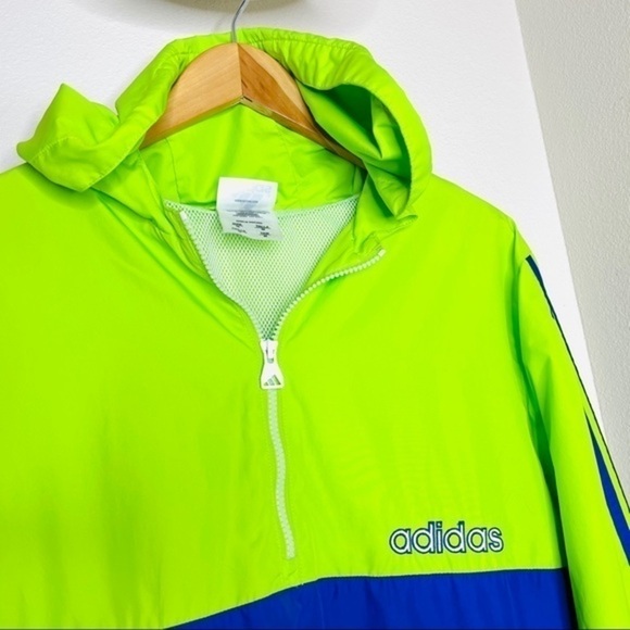 Adidas Retro Windbreaker Pullover 3/4 Zip Jacket - Picture 3 of 16